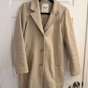 Abercrombie & Fitch Dad Coat in Beige